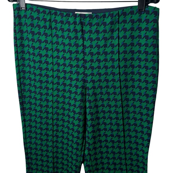 Anthropologie Maeve Margot Kick Flare Pants Houndstooth Stretch Career Comfort M - Picture 3 of 13